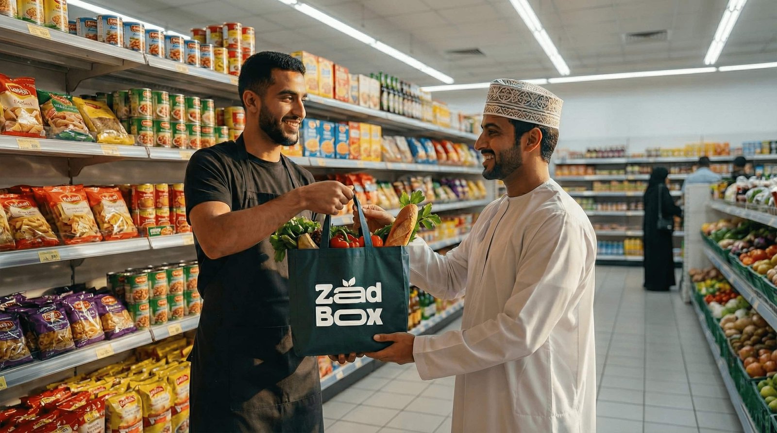 Omani man receiving ZadBox bag